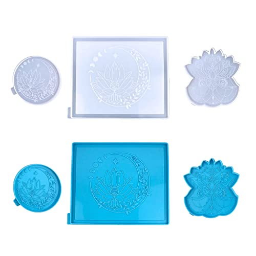 Crystal Epoxy Silicone Tray Mold Resin Placemat U1329