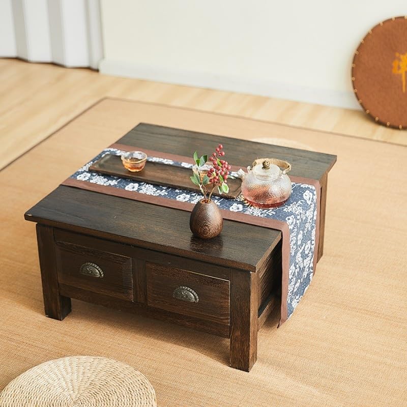 Chinese Style Wooden Sofa Table with Storage Cabinet O636