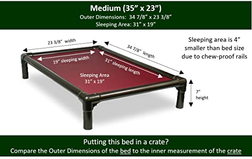 Kuranda Chewproof Dog Bed Walnut PVC 50" x 36" G3449