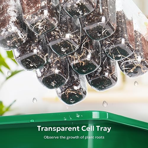 MIXC 10 Packs Seed Starter Tray with Humidity Dome, 120 Cells Plant Germination Kit I98172