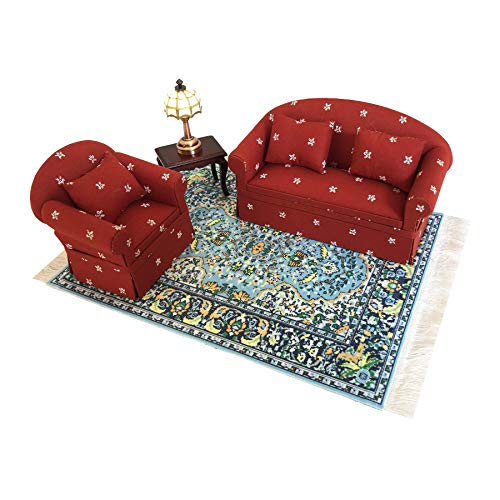 Dollhouse Sofa Armchair Upholstered Miniature Furniture for 6 Inch Dolls Z238623