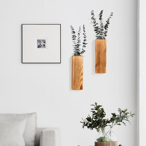 3 Pack Wood Wall Planter - Modern Farmhouse Decor for Living Room, Bedroom, Bathroom L247