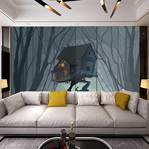6 Panel Canvas Room Divider Screen Privacy Partition for Home Office H442170