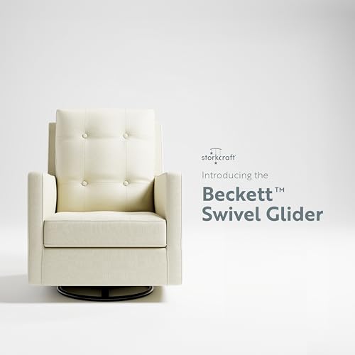 Storkcraft Beckett Upholstered Nursery Swivel Glider (Fog) U356