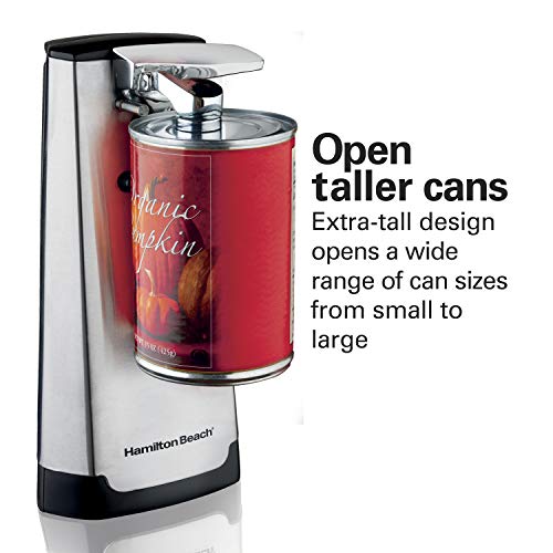Hamilton Beach Electric Automatic Can Opener with Knife Sharpener, Stainless Steel P36042