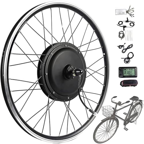 Electric Bike Conversion Kit,48V 1000W/1500W Ebike Conversion Kit,16"/20"/24"/26"/27.5"/28"/29"/700C Rear Wheel Ebike Wheel Electric Bicycle Hub Motor Kit