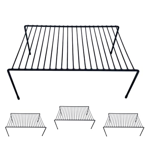 Evelots Kitchen Cabinet Wire Shelf Organizer 2 Pack, Black E772404